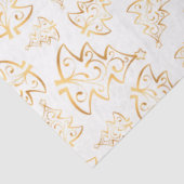 White and Gold Elegant Christmas Trees 薄葉紙 (詳細)