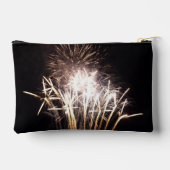 White and Gold Fireworks I Patriotic Celebration アクセサリーポーチ (裏面)