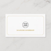 White and Gold Morden Berber Shop 名刺 (裏面)