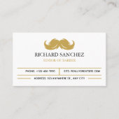 White and Gold Morden Berber Shop  名刺 (正面)