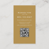 White and Gold Paint Swirl Design – Custom 名刺 (裏面)