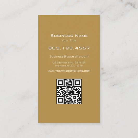 White and Gold Paint Swirl Design – Custom 名刺 (裏面)