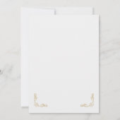 White and Gold Wedding Bells Wedding Invitation 招待状 (裏面)