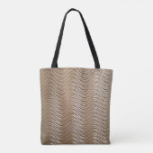 White and gray striped textile トートバッグ (裏面)