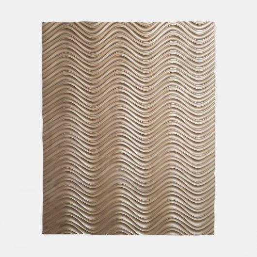 White and gray striped textile フリースブランケット (正面)