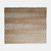 White and gray striped textile フリースブランケット (正面(横))