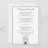 White And Green Golf Wedding Welcome Note 招待状 (裏面)