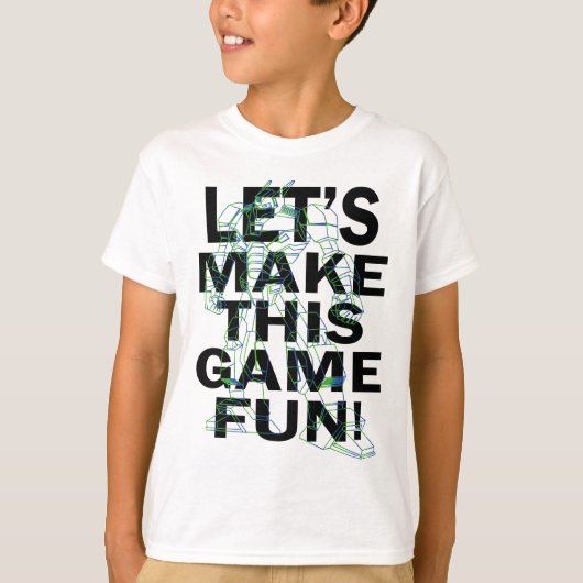 White and Green Line Art T-Shirt Design Tシャツ (正面)