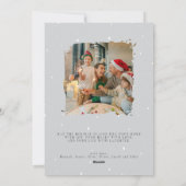White and Grey Family Christmas  Photo Card シーズンカード (裏面)