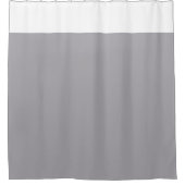 White and Light Grey Two Tone Shower Curtain シャワーカーテン (正面)