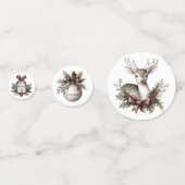 WHITE AND MAUVE HOLIDAY CHRISTMAS THEME コンフェッティ (裏面)