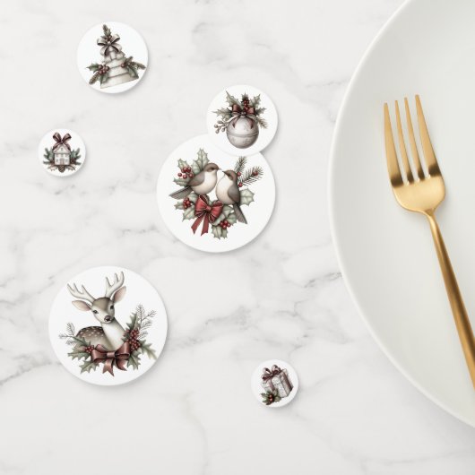 WHITE AND MAUVE HOLIDAY CHRISTMAS THEME コンフェッティ (グループ)