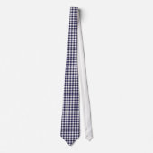 White and navy blue houndstooth  ネクタイ (正面)