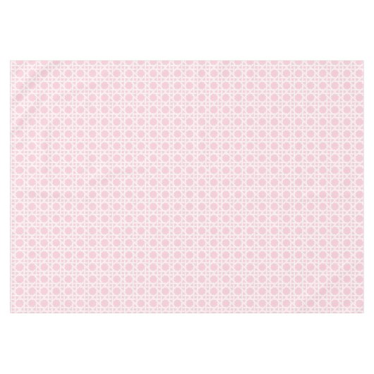 White and Pink Cane Webbing テーブルクロス (正面(横))