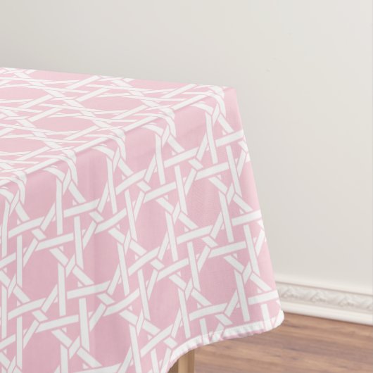 White and Pink Cane Webbing テーブルクロス (インサイチュ)