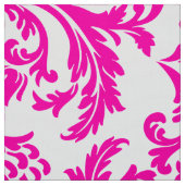 White and pink floral damask ファブリック (見本)
