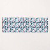 White And Pink Lotus Yoga Mat ヨガマット (正面(横))