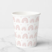 White And Pink Rainbow Babyshower New Baby Cup 紙コップ (裏面)