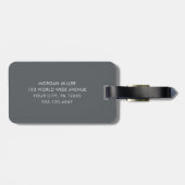 White and Pink striped Shadow Monogram bridesmaid ラゲッジタグ (裏面横)