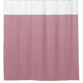 White and Pink Two Tone Shower Curtain シャワーカーテン