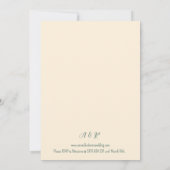 White And Pink Wildflowers Geometric Wedding 招待状 (裏面)