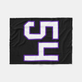 White And Purple Number 54 Jersey Player Uniform # フリースブランケット (正面(横))