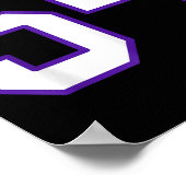 White And Purple Number 54 Jersey Player Uniform # ポスター (角)