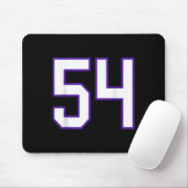 White And Purple Number 54 Jersey Player Uniform # マウスパッド (マウス)