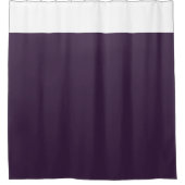 White and Royal Purple Two Tone Shower Curtain シャワーカーテン (正面)