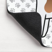 White And Tan Smooth Fox Terrier Cute Cartoon Dog マウスパッド (コーナー)