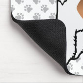 White And Tan Wire Fox Terrier Cute Cartoon Dog マウスパッド (コーナー)