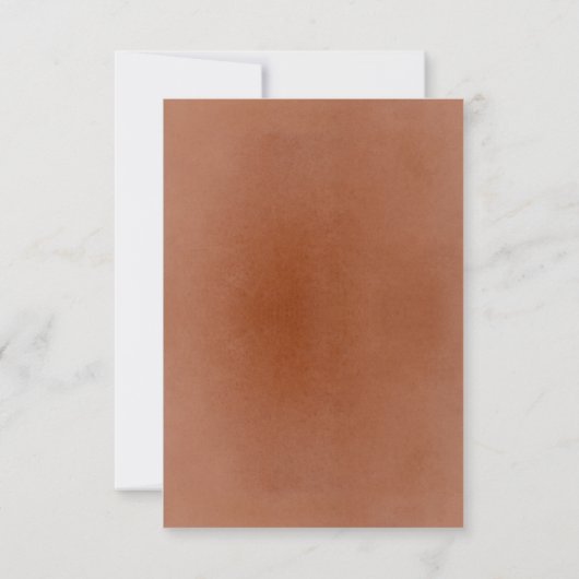 White and Terracotta Flowers Wedding RSVP (裏面)