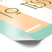 White and Yellow Stripes & Purple Trim  フォトプリント (角)