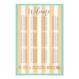 White and Yellow Stripes & Purple Trim  フォトプリント