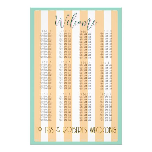 White and Yellow Stripes & Purple Trim  フォトプリント (正面)