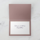 White Anemone Botanical Elegant Happy Birthday カード (内部)