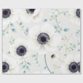 White Anemone & Eucalyptus Easter  ラッピングペーパー (フラット)
