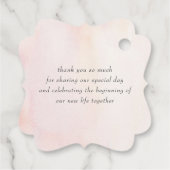 White Anthurium Flowers 結婚's Thank You フェイバータグ (裏面)