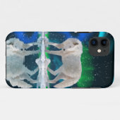 White Arctic Wolf & Northern Lights iPhone 5ケース Case-Mate iPhoneケース (裏面(横))