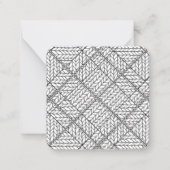 WHITE ARGYLE KNIT 2.5" スクエア フラット カード (正面)