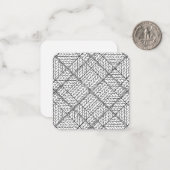 WHITE ARGYLE KNIT 2.5" スクエア フラット カード (正面/裏面インサイチュ)