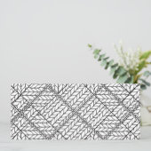 WHITE ARGYLE KNIT 4x9.25 フラットカード / 横向き カード (スタンド正面)