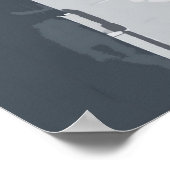 White Armored Cyborg Mecha Sci-Fi Comic Art ポスター (角)