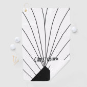 White Art Deco Design Personalised ゴルフタオル (インサイチュ)
