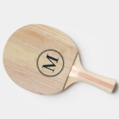 White Ash Wood Monogram 卓球ラケット (横)