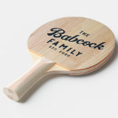 White Ash Wood Retro Family Name & Year 卓球ラケット (正面アングル)