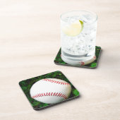 White Baseball with Red Stitching コースター (右側)