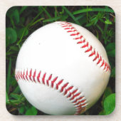 White Baseball with Red Stitching コースター (正面)