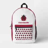 White Beetle プリントバックパック (正面)