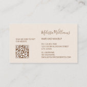 White Beige 3D Flowers Initials 名刺 (裏面)